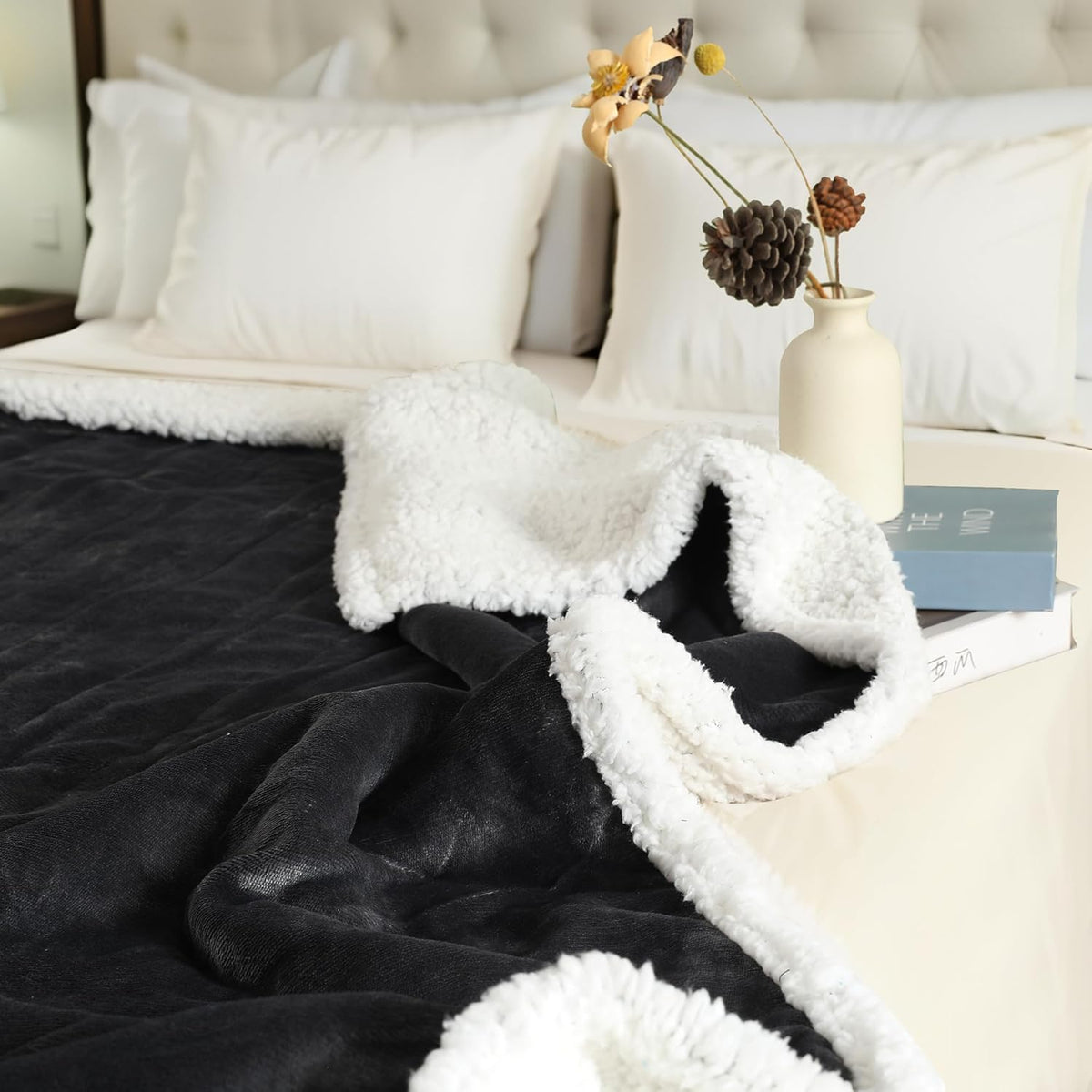 Electric Throw Heated Blanket 50'' x 60''- Soft Plush Flannel Heating Blanket